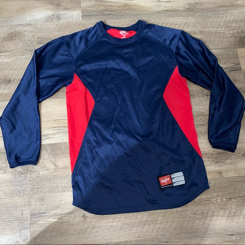 Russell navy and red pullover